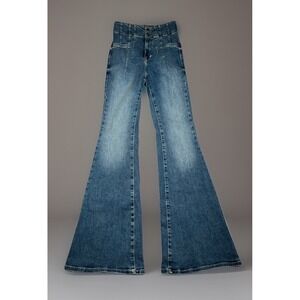 Free People We the Free Jayde Flare Ultra High Rise Jeans Women Size 27x34